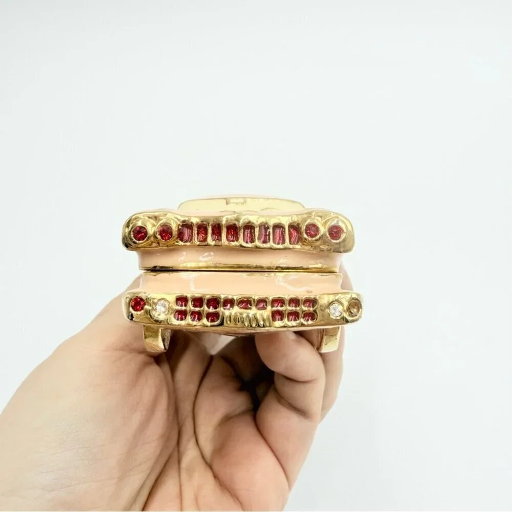 Vintage Limoges Style Trinket Box Car Pink Eldorado